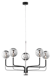 Nowoczesny Żyrandol ERIS wys. 80cm 5xG9 14W IP20 | Czarny