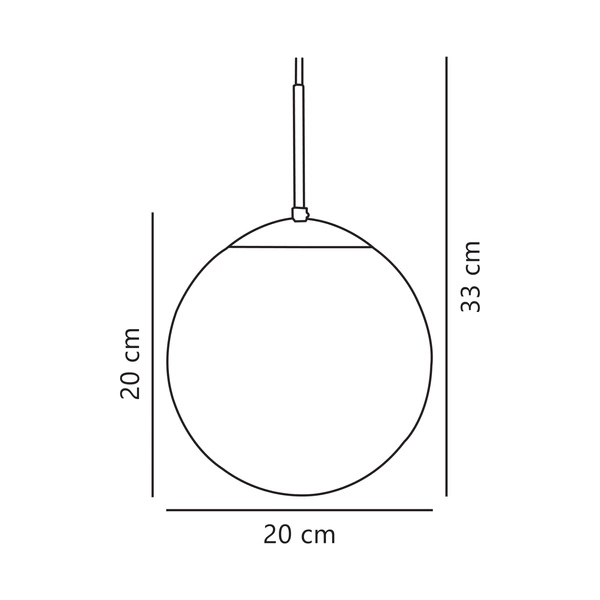 Lampa wisząca CAFE E27 15W Szkło | Biały opal