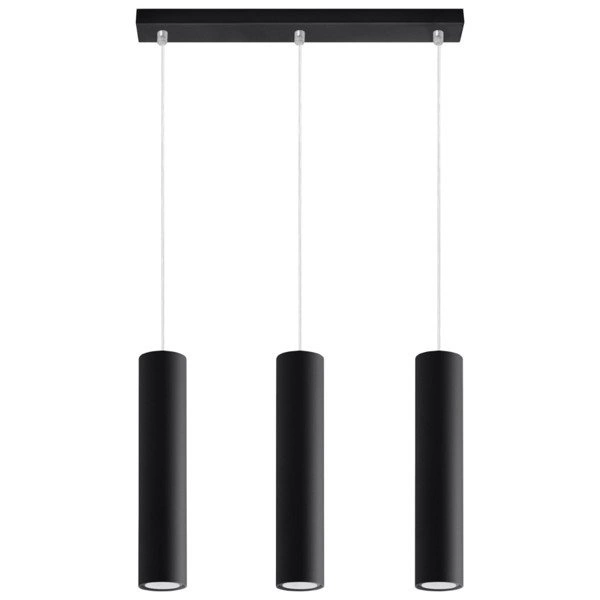 Lampa Wisząca LAGOS 3 czarny stal, GU10, 3 x 40 W, SL.0329