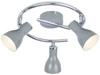 Lampa sufitowa JULIE spirala 3xE14 szary/chrom 98-66633