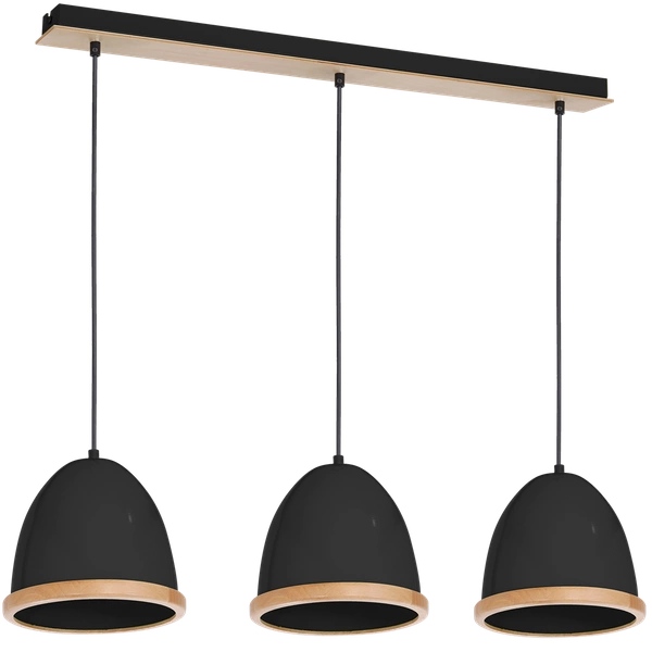 Lampa wisząca nowoczesna zwis STUDIO III czarny szer. 65cm