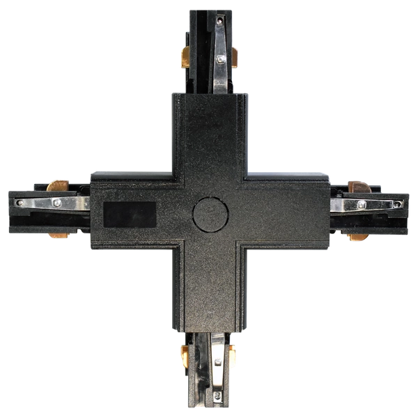 Łącznik szynoprzewodu 3-fazowego TRACK LIGHT typ "+", czarny, ML7098