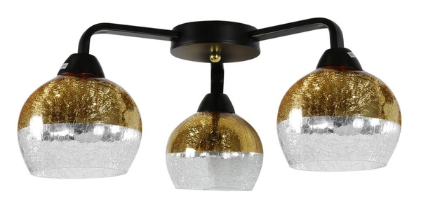 Lampa sufitowa CROMINA 98-57273 czarno-złota 3x60W E27