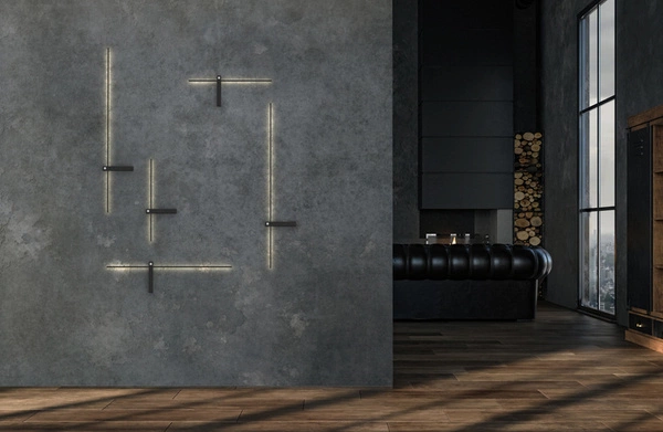 Nowoczesny smukły kinkiet IMPULSE LED L 15W IP23 LED szer. 110cm | czarny 8117