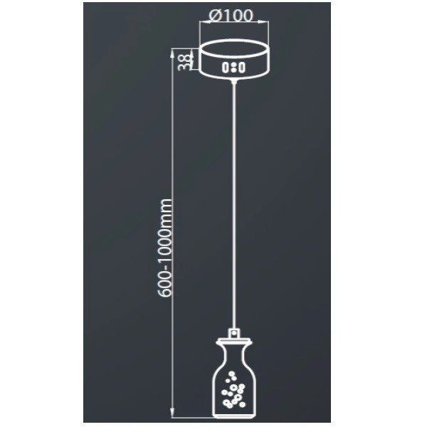 Lampa wisząca BOTTLE LED