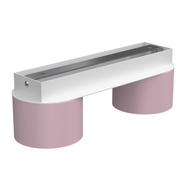 Lampa sufitowa listwa DIXIE PINK 2x GX53 szer. 24cm | różowy