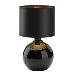 Lampa nocna do sypialni PALLA BLACK/GOLD śr. 36cm E27 | czarny złoty 5081