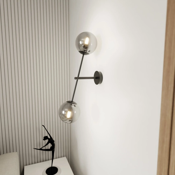 Kinkiet Emibig LINEAR K2 Czarny/GRAFIT 1167/K2