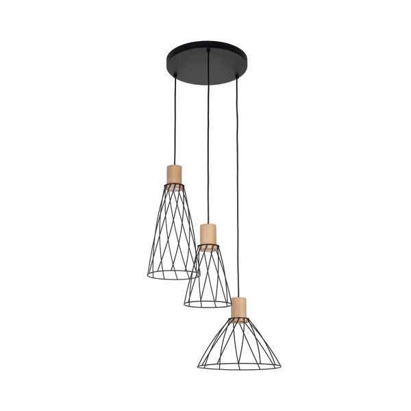 MODESTO WOOD SOSNA LAMPA WISZACA 3 KOŁO 10188