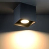 Plafon Sollux QUAD 1 Lampa sufitowa Aluminium czarny 12W LED, SL.0022