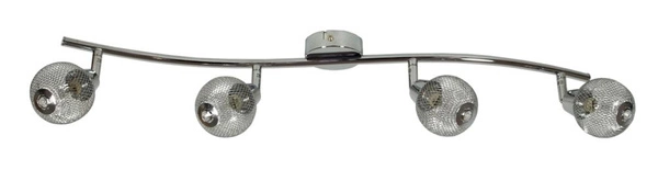 Nowoczesna lampa sufitowa/ścienna NOVEL listwa 94-06981 chrom 4xG9