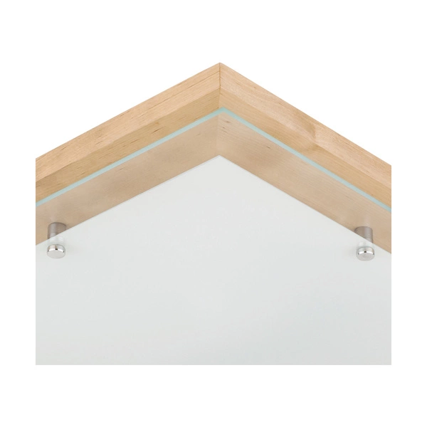 Lampa sufitowa Finn w zestawie 1xLED 2100lm 2700K 24W Drewno Brzozowe/Chromowany Metal/Biało-Przezroczyste Szkło 4024060