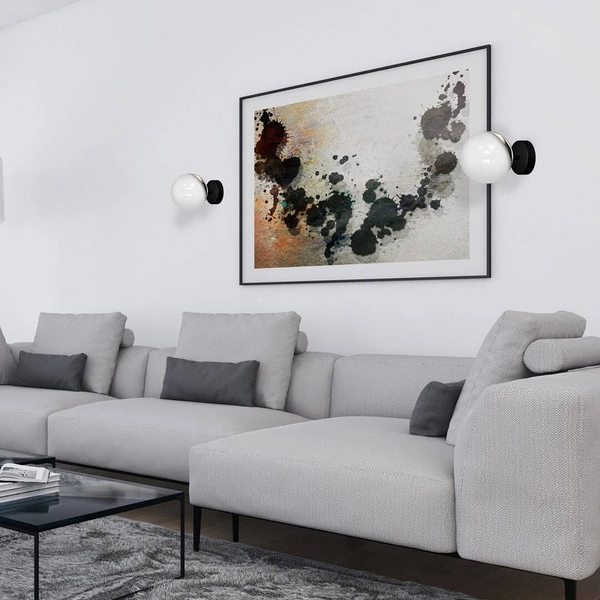 Kinkiet nowoczesny szklana kula SFERA chrom