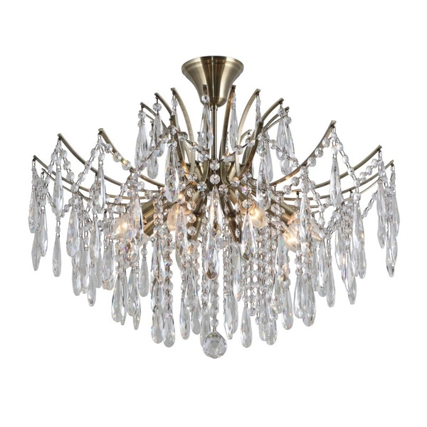 Lampa wisząca żyrandol Mallola śr. 63cm 8xE14 | brąz antyczny