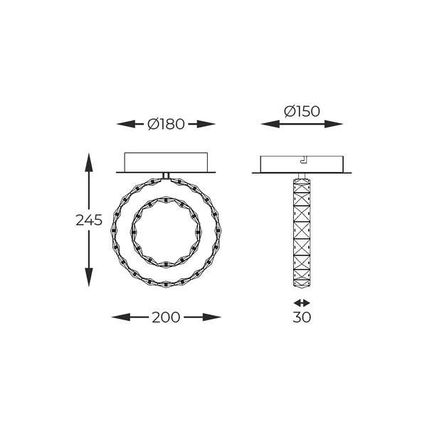 MX3713-1-3CT GIRONA LAMPA SUFITOWA CHROM/CHROME