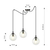 Lampa wisząca Emibig GIGI 3 BL TRANSPARENT 936/3