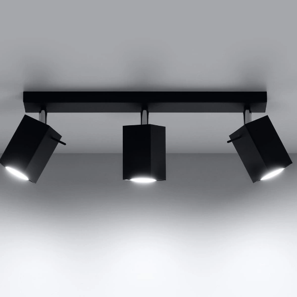 Designerska lampa sufitowa MERIDA 3 SL.0101 Czarna 3xGU10