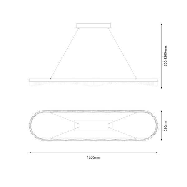 Lampa wisząca PRECIOSA 45W LED