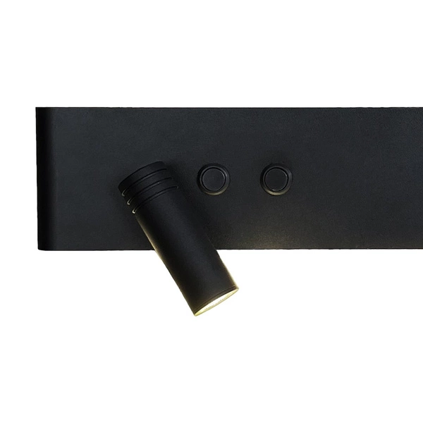 Kinkiet Resort Czarny Lewy 10W + 3W LED 4000K