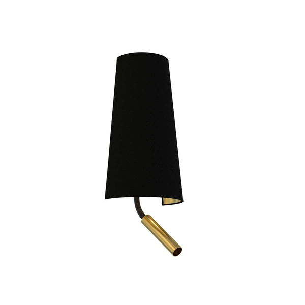 Kinkiet FARO II wys. 44cm E27 + G9 | czarny/złoty 7982