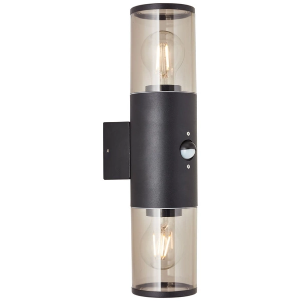 Lampa ścienna Sergioro Brilliant 2 2x20W E27 Aluminium/Plastik Czarny Matowy