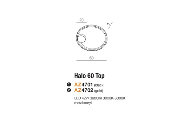 Azzardo HALO 60 TOP BK 4701