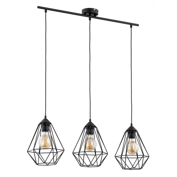 Lampa wisząca ALFA KOSMOS CZARNA 3xE27 80cm | 62240