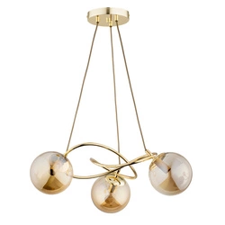 Lampa sufitowa ALFA VELTA ZŁOTA 3xE14 60cm | 62345