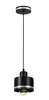 Lampa wisząca WAMA, czarny/srebrny, 1x40W E27