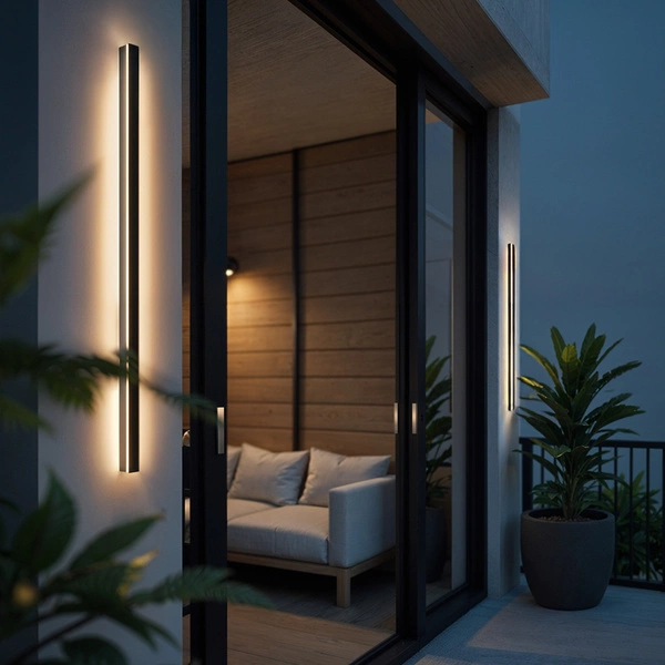 Zewnętrzny Kinkiet Elewacyjny LED 120cm UNO-BH-022 22W 3000K Czarny IP54