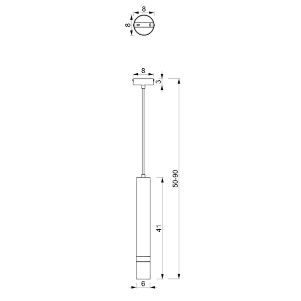 Lampa wisząca JOKER, granatowy/złoty, 1x8W GU10, MLP7725
