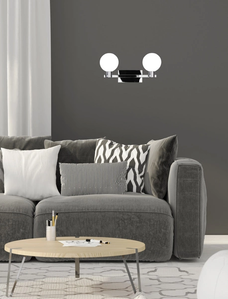 Kinkiet MALDUS, 22-01443, chrom/biały, 2x40W G9