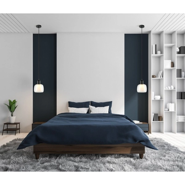 Lampa wisząca LAMEZIA dł. 20cm E27 | czarny