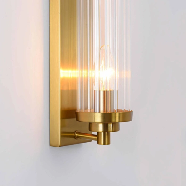 Designerska lampa ścienna kinkiet LORENZO 2x E14 | złoty