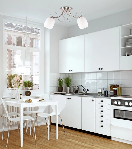 Lampa sufitowa AMBA 32-78698 chrom/biały 2x40W E27