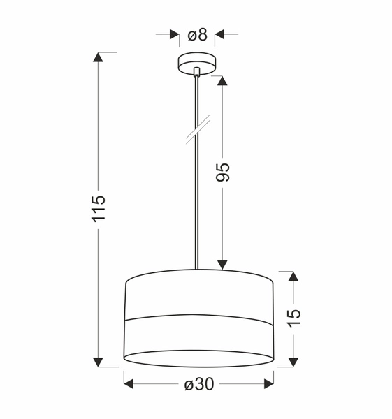 Lampa wisząca PORTO, 31-17598, czarny/drewno,1x60W E27