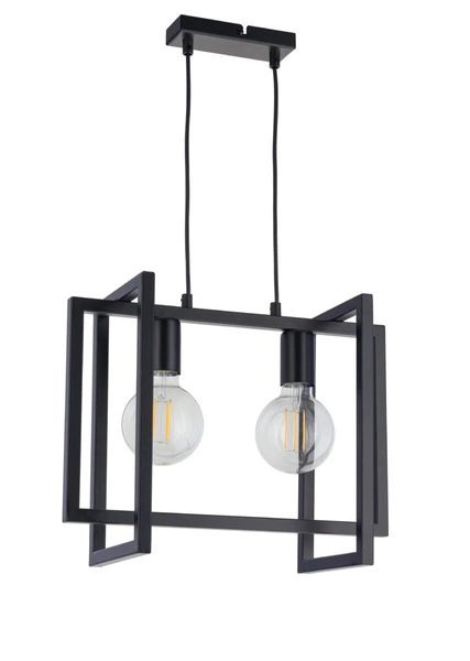Nowoczesna lampa wisząca EDEN 2x E27 60W szer. 41cm | czarny