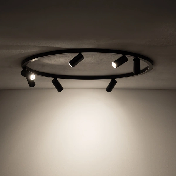 Lampa sufitowa FOURTY ROUND 11944 miniGU10 szer. 80cm | czarny