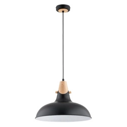 Lampa wisząca ALFA SOLO CZARNA 1xE27 40cm | 61267