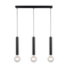 Lampa wisząca w kształcie beczki 3xE27 Max.60W Czarny metal/czarny kabel PVC 16709304