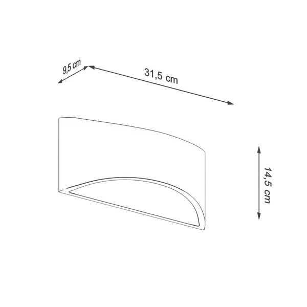 Kinkiet lakierowany ceramiczny VIXEN SL.1048, biały połysk, 1x40W G9