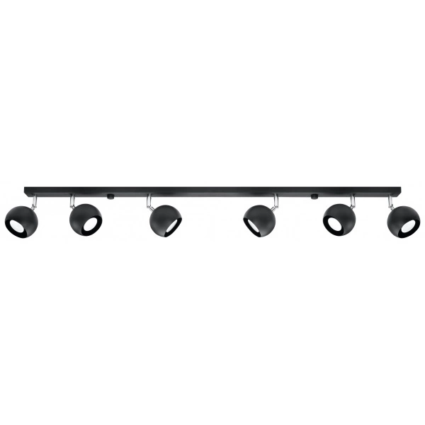 Nowoczesna lampa sufitowa OCULARE 6L SL.0448 Czarna 6xGU10