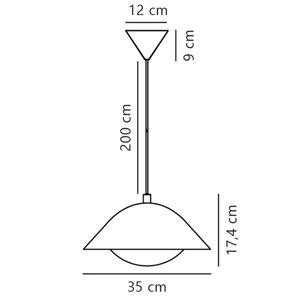 Lampa wisząca FREYA E27 40W Metal | Beżowy