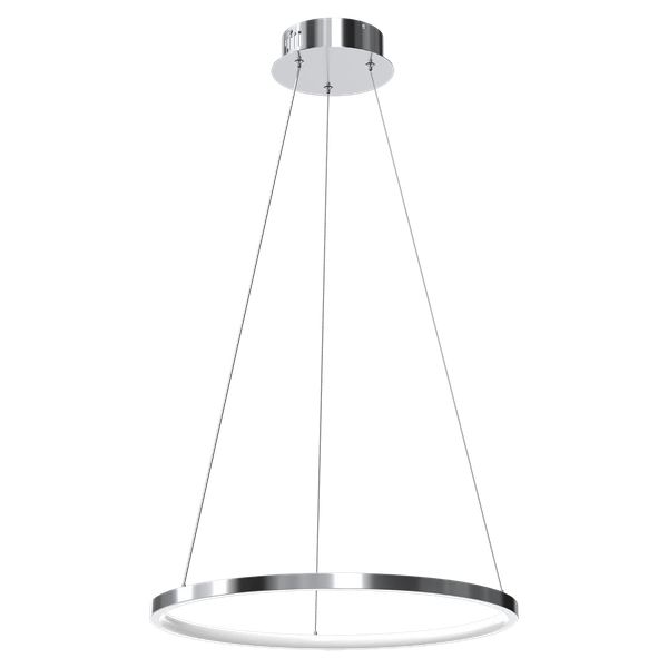 Nowoczesna lampa wisząca ROTONDA CHROME 27W LED 50 cm | Chrom