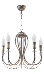 Klasyczny Żyrandol MELANI wys. 68cm 5xE14 11W IP20 | Stare złoto