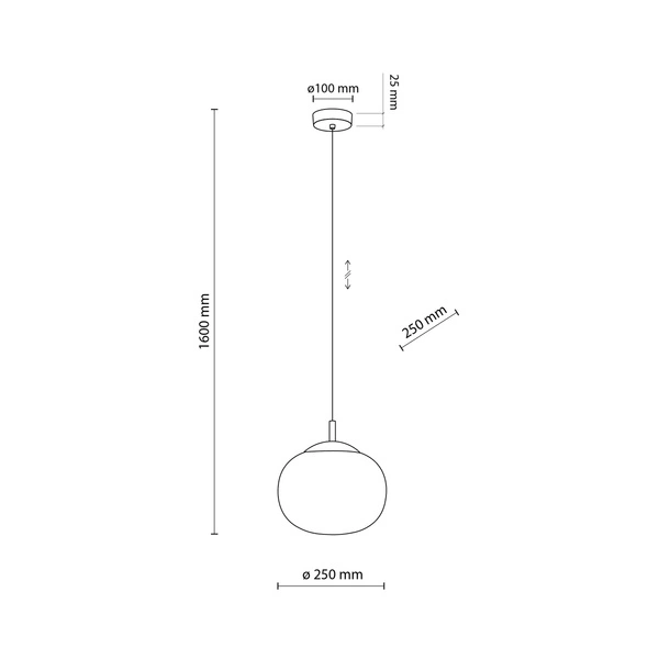 VIBE WHITE LAMPA WISZĄCA 1 250 4759