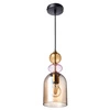 Lampa wisząca Tropea 1xE27 bursztynowa, średnia LP-2004/1P M AM