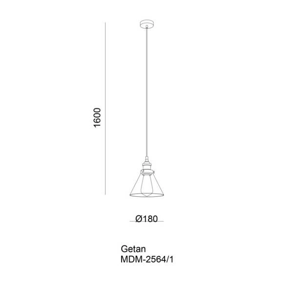 Lampa wisząca LOFT śr. 18cm E27 | czarna