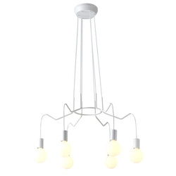 Lampa wisząca BASSO 36-71026 biała matowa 6x40W E27