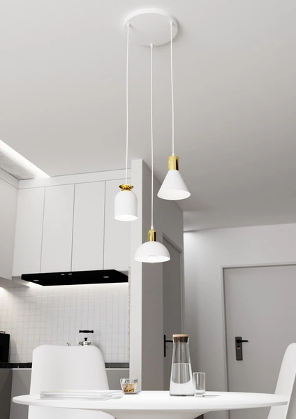 Lampa wisząca Emibig FOX 3 PREM WH 1403/3PREM